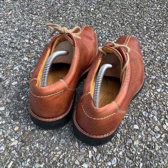 Sandro Comfort So SOFT Leather And Gel Brown Lace Up Men's 8.5D Oxford Shoe - Picture 5 of 11